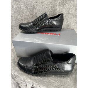 New Vaneli Sport Women’s 6.5 Armon Leather Walking Casual Shoe 2181 Black Croc